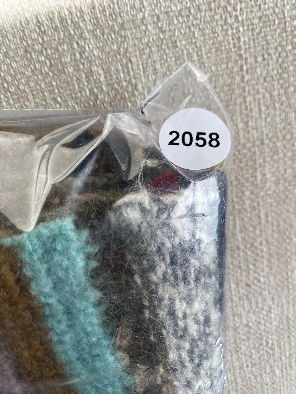 Vintage J.Crew Scarf 100% Wool Multicolor Rare Handknit